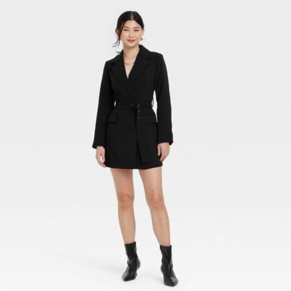 A New Day Long Sleeve Mini Blazer Dress - Picture 1 of 5